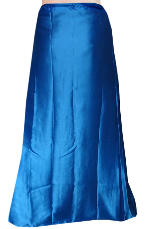 Bigfashionshop Combo Women's Silk Saree Satin Petticoat Inskirt (Orange, Black, Blue, Free Size) - Pack of 3