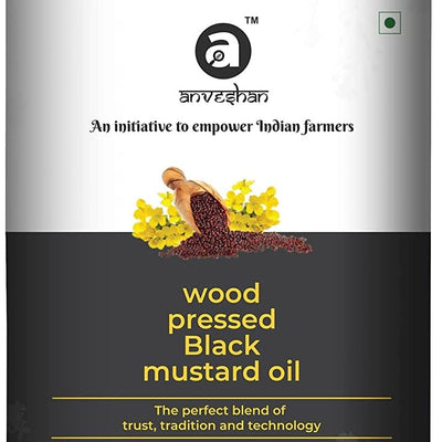Anveshan Wood Pressed Black Mustard Oil