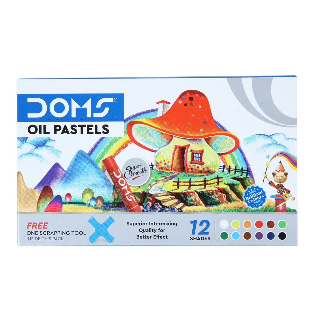Doms Colouring Smart Kit Mega Gift Pack | Colouring Set for Kids | Best for School, College & Office | 20 Assorted Items | Colour Pencil, Wax Crayons, Sketch Pen, Drawing Book Stationery