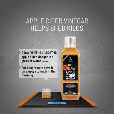AS-IT-IS Nutrition Raw Apple Cider Vinegar with Mother 500ml- Undiluted & Unfiltered
