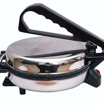 BAJAJ VACCO New Go-Ezzee Chapati/Roti/Khakhra Maker, Mc-02 - Marble (Spatter) Nonstick Coating Wattage 900 Watts, Stainless Steel