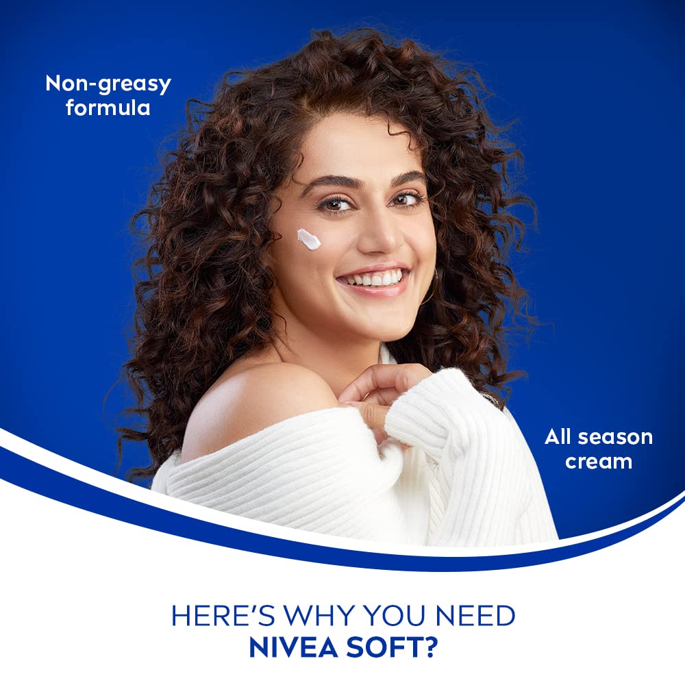 Nivea Soft Light Moisturizer Cream Peppy Pomegranate For Hands And Body
