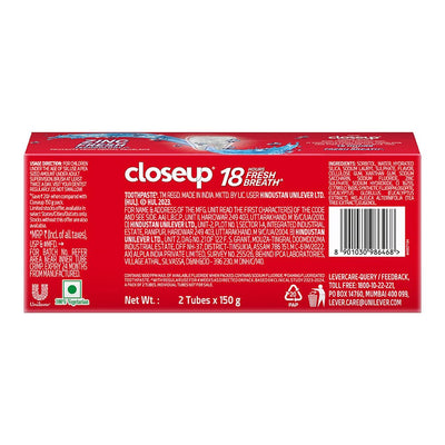 Closeup Toothpaste | Long lasting 18 Hours Of Fresh Breath & White Teeth - 300g (Pack of 2)