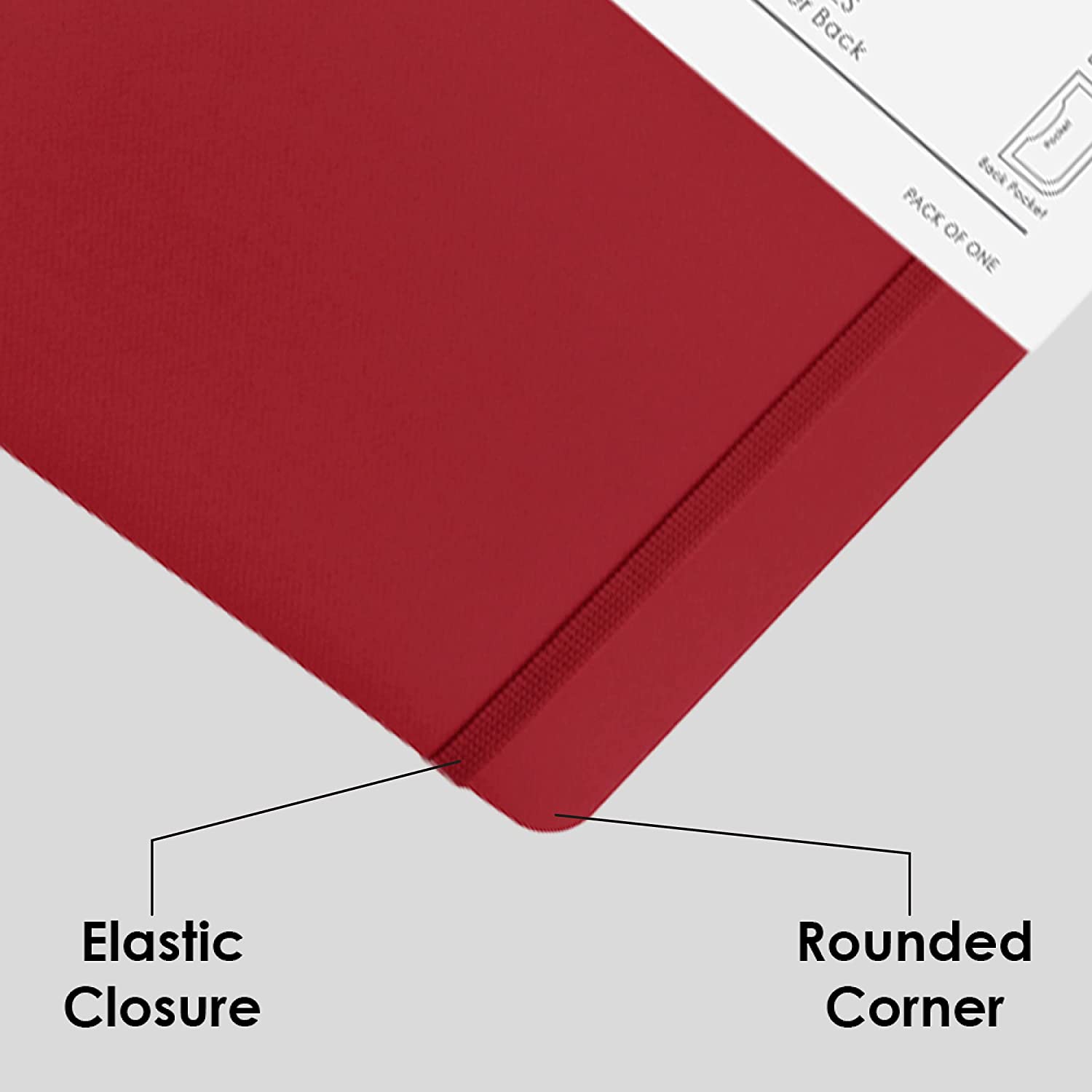 Mypaperclip Executive Series Notebook, Medium (127 X 210Mm, 5 X 8.25 In.) Checks, Esx192M-C Red