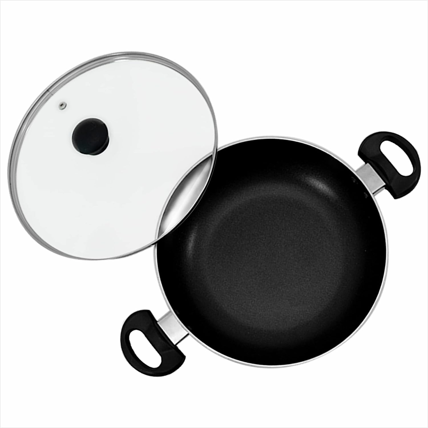 Butterfly Rapid Kadai 240 Induction Base with Glass Lid (Red)