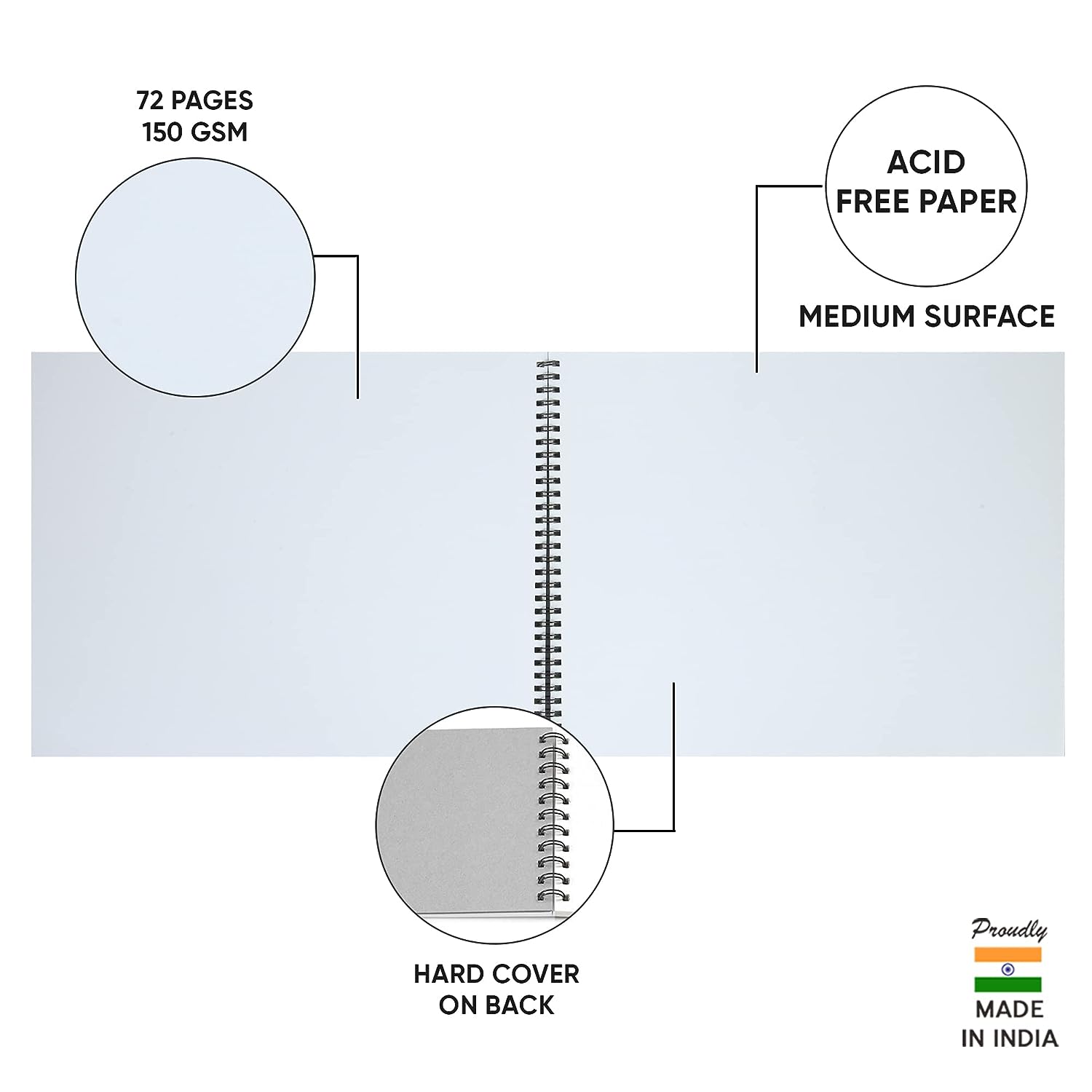 DOMS Sketch Pad Wiro - 150 GSM Paper 36 Sheets