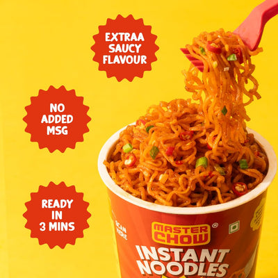 25x Masterchow Chilli Garlic Instant Cup Noodles - 100g - Pack of 25
