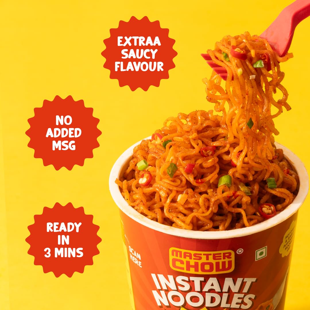 25x Masterchow Chilli Garlic Instant Cup Noodles - 100g - Pack of 25