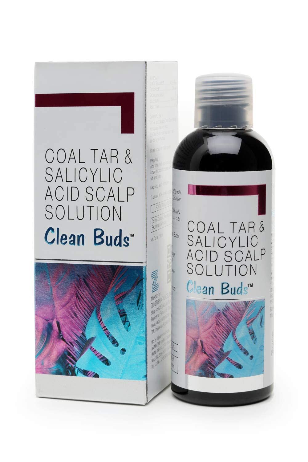 5x Clean Buds Coal Tar & Salicylic Acid Scalp Shampoo, Pack of 5 - 60ml each