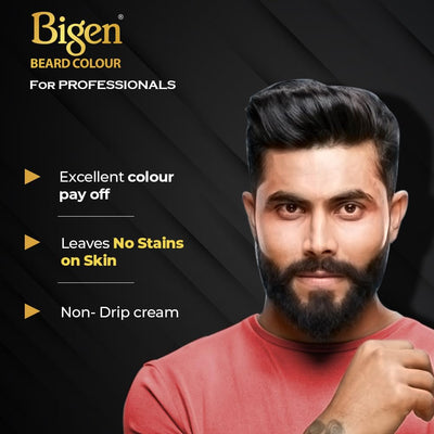 Bigen Proffesional Beard colour B101 Natural Black| Leaves no Stains, 40g+40g