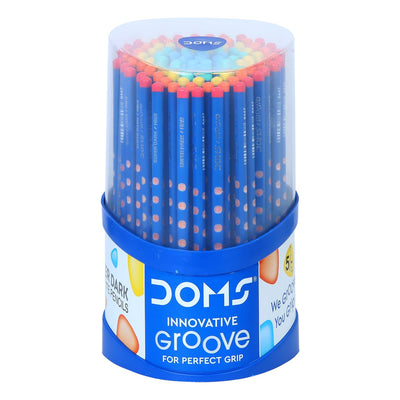DOMS Groove Super Dark HB/2 Graphite Pencils (Pack of 100)