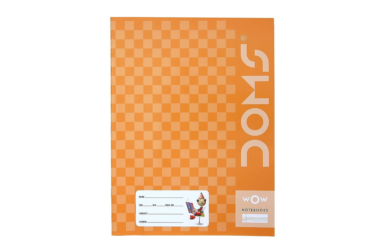 Doms Brown Cover Notebook - Single Line