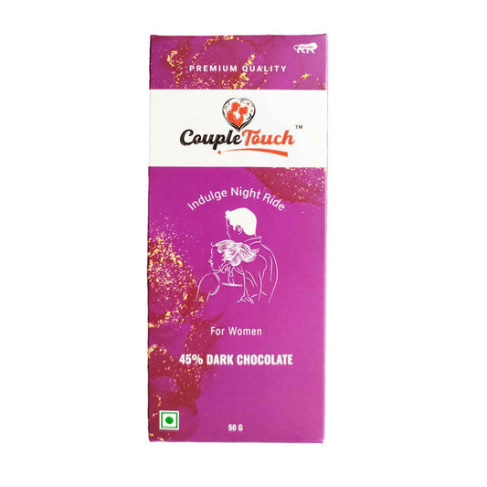Couple Touch Luxury 45% Dark Chocolate for Uplifting Mood For Women | Romance Intimacy Bedroom Chocolate Bars | Gift For Anniversary Birthday Honeymoon Marriage Boys & Girls Friend Valentines | Vegetarian & Gluten-Free Delight