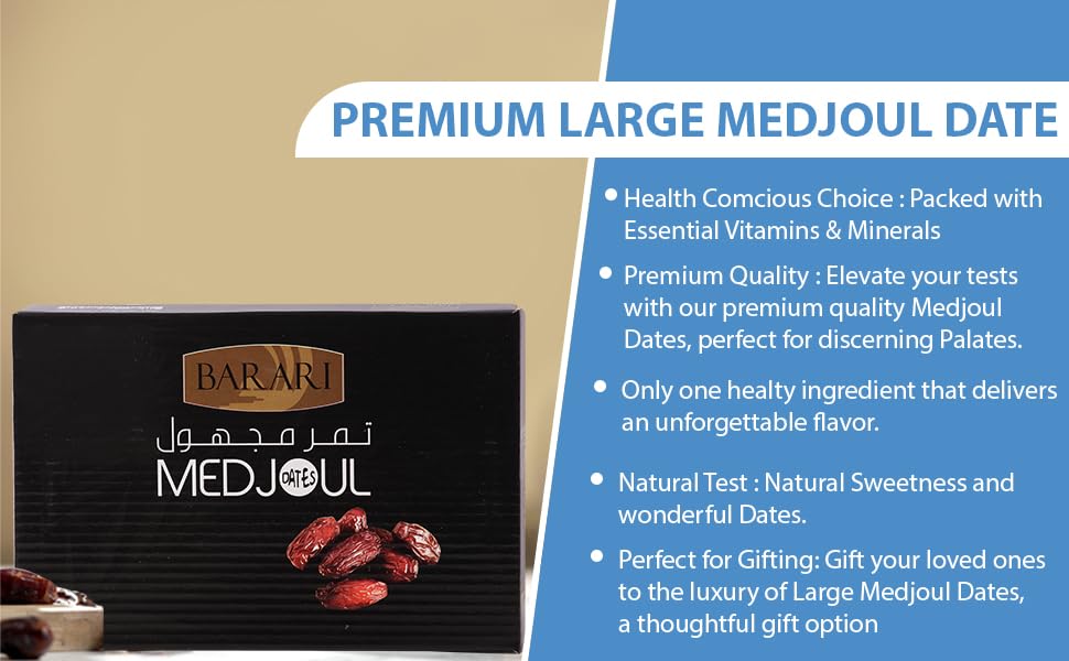 PFC Premium Large Fresh Medjool Date 1 Kg, Pack of 1