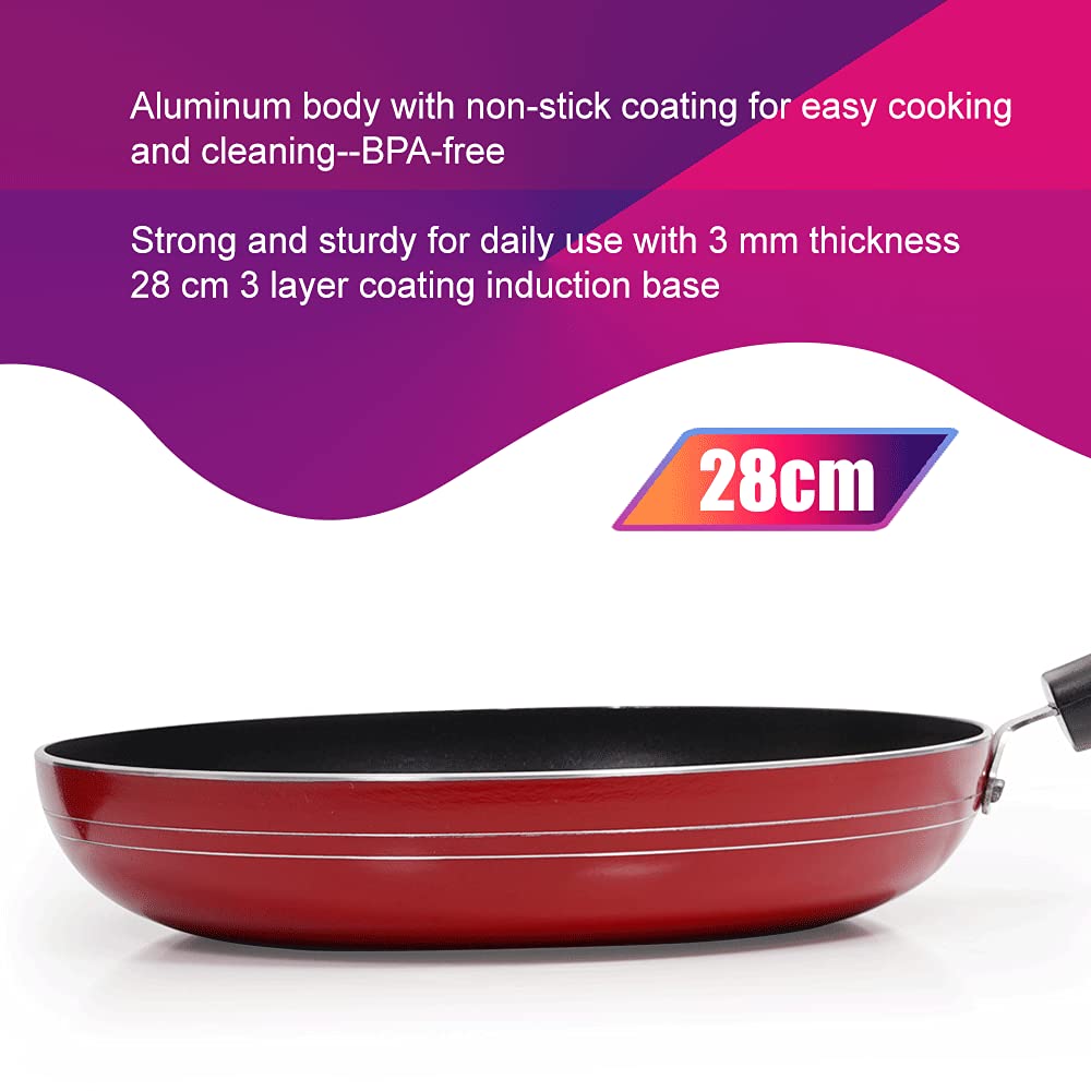Blueberry's Nonstick Appachatty+Frying Pan 24cm Induction Base,Made in India