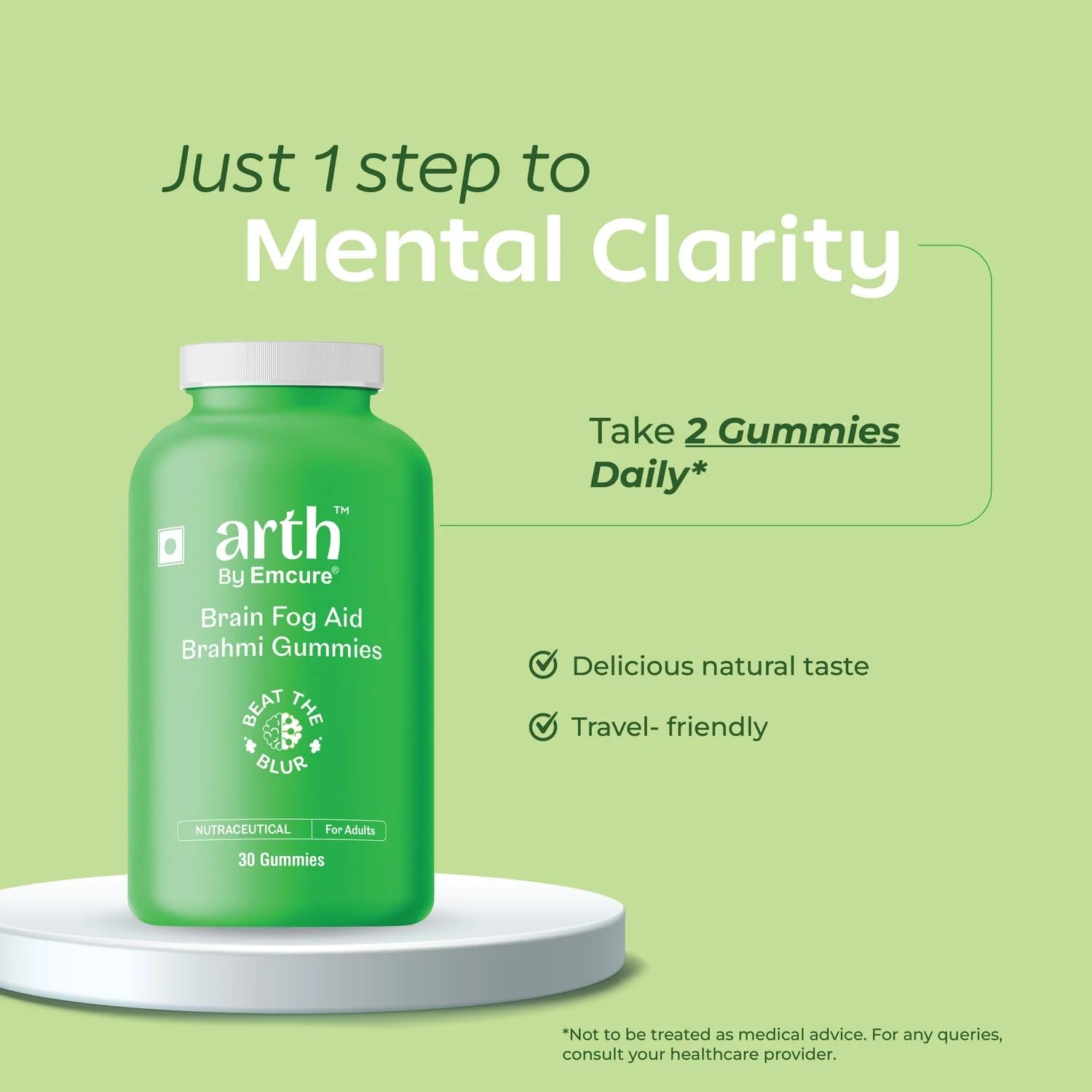 Arth Brain Fog Aid Brahmi Gummies