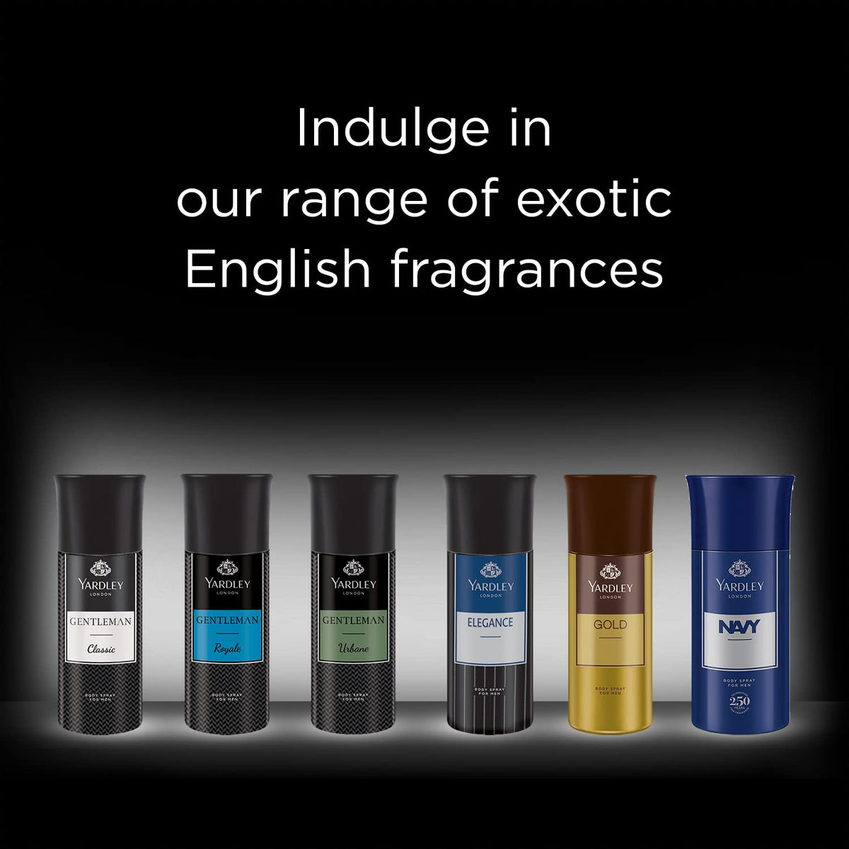 4x Yardley London Gentleman Classic Body Spray for Men| Fresh Woody Fougère Notes | Masculine Fragrance | Body Deodorant for Men | 150ml each - Pack of 4