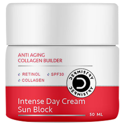 Dermistry Anti Aging Moisturizer SPF 30 Day Cream I Collagen Builder Retinol Repairs Fine Lines Wrinkles I Skin Moisturizing Firming Intense Nourishing I Men Women I 50ml