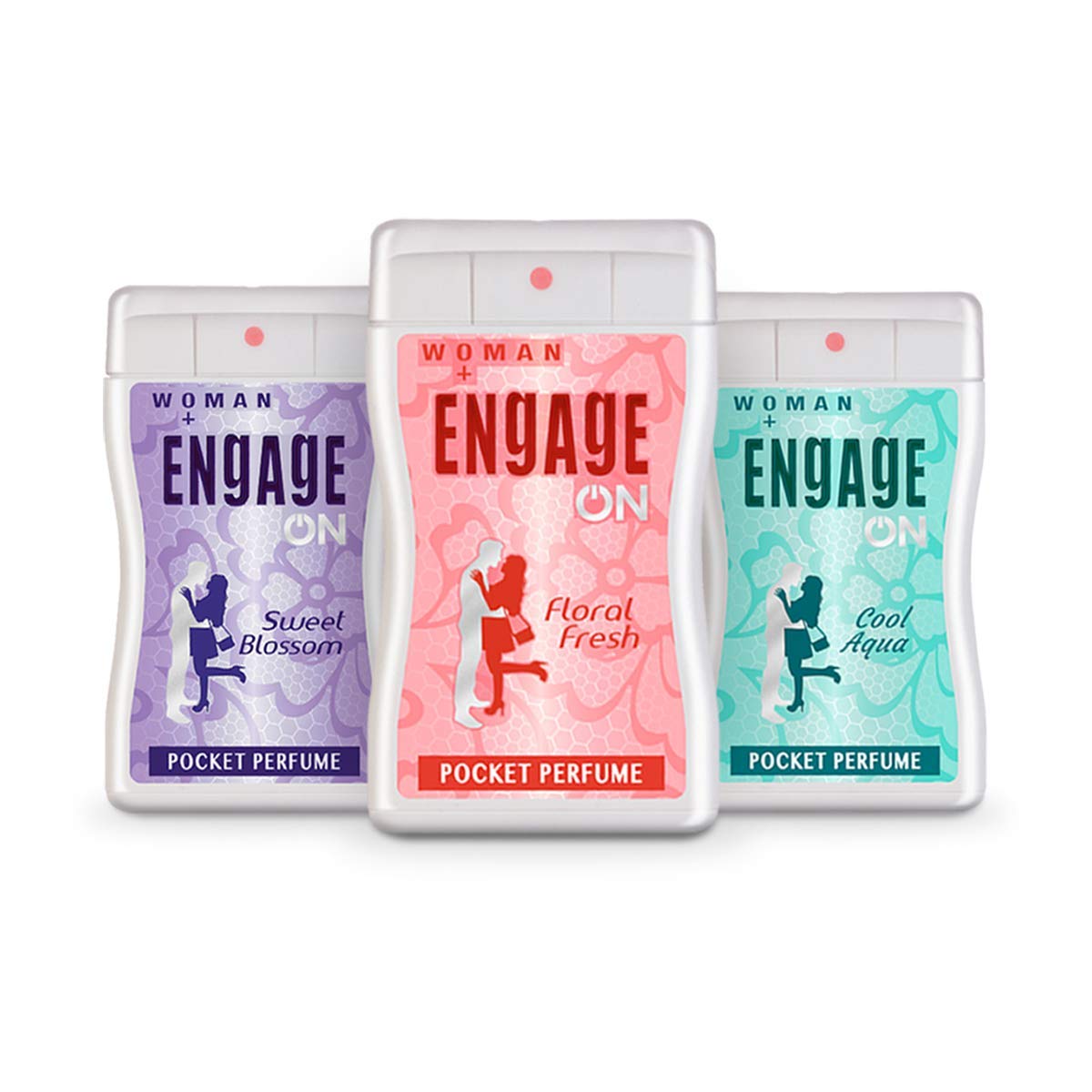Engage ON Cool Aqua Pocket Perfume For Women, Floral & Lavender Fragrance Scent, Skin Friendly,17/ 18ml