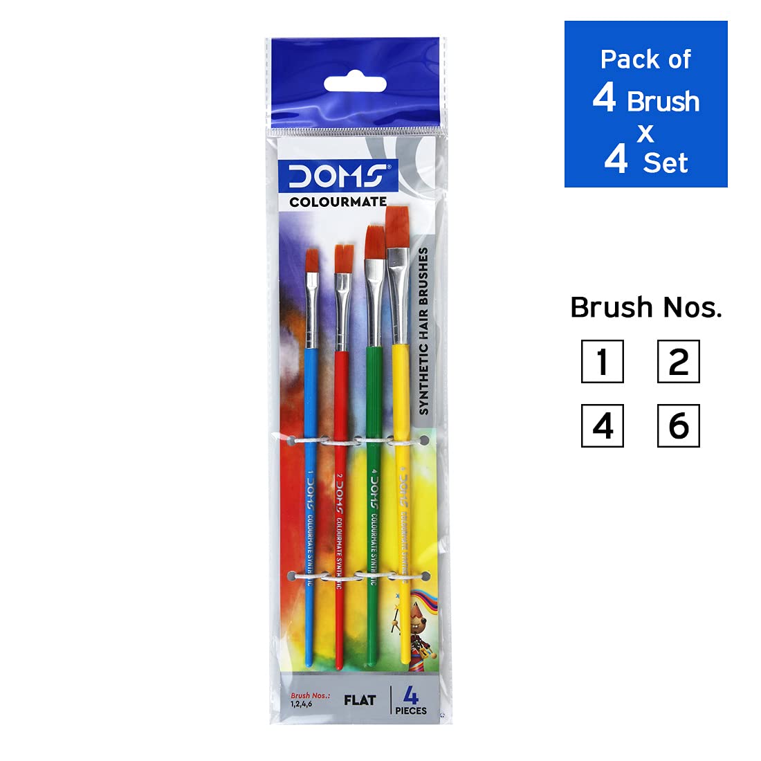 Doms Colourmate Synthetic Paint Brush Set