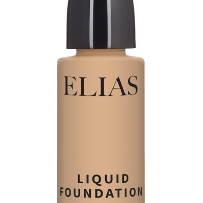 ELIAS Liquid Foundation - 30 ml Water Resistant Lasts Up to 10 Hrs Super Matte Almond Meduim,Golden Undertone Full Coverage Long Wear Illuminating (Darkest)
