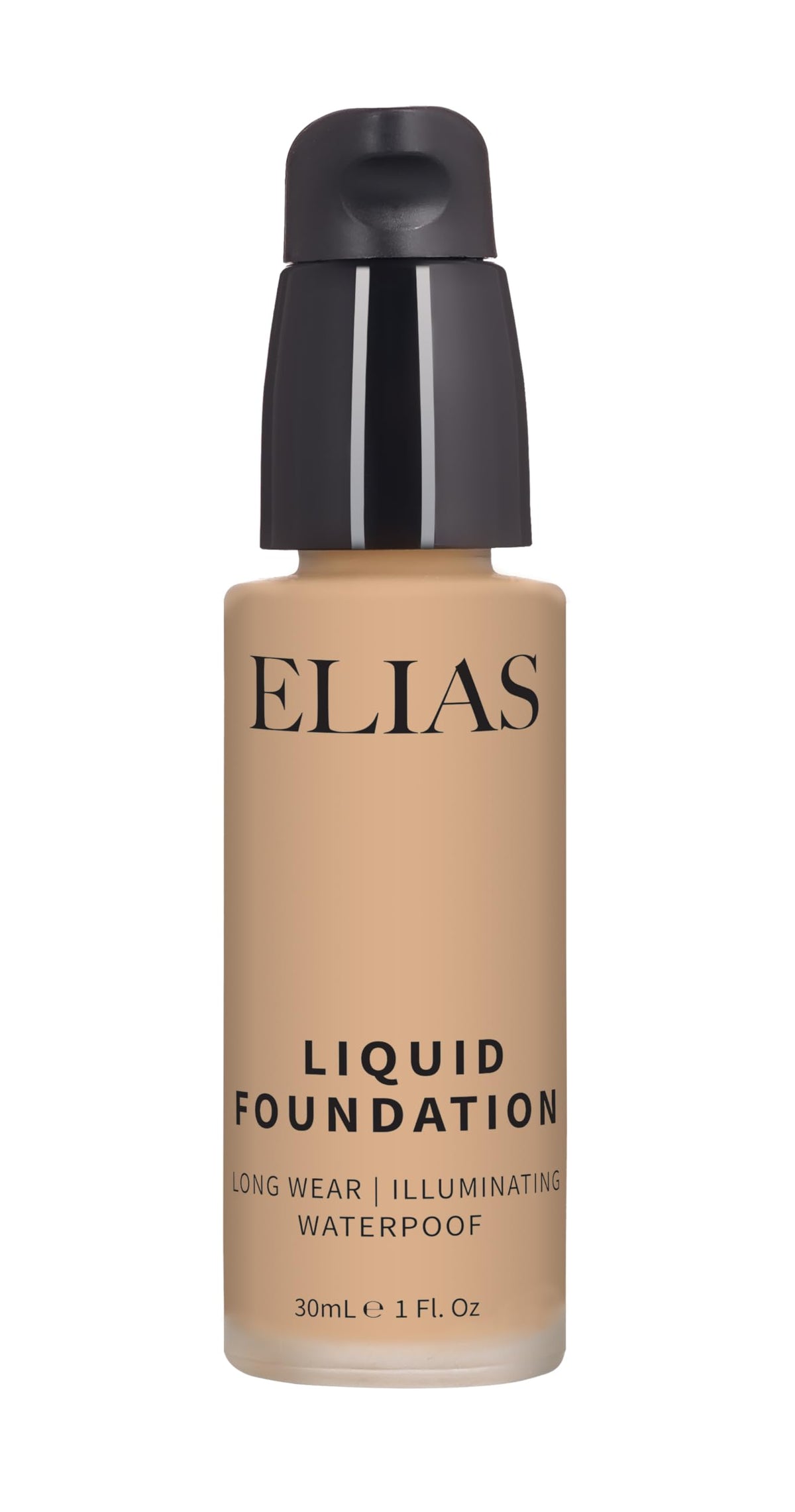 ELIAS Liquid Foundation - 30 ml Water Resistant Lasts Up to 10 Hrs Super Matte Almond Meduim,Golden Undertone Full Coverage Long Wear Illuminating (Darkest)