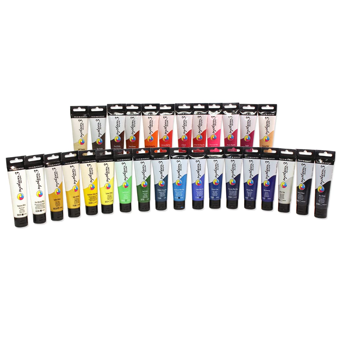 Daler-Rowney System3 Acrylic Colour Paint Plastic Tube/Pot