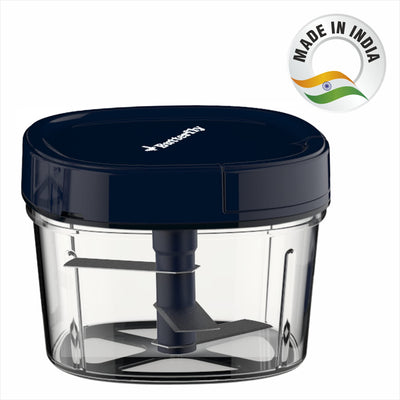 Butterfly Jet Elite 750-Watt Mixer Grinder with 3 Jars (Grey) & Butterfly Premium Plastic Vegetable Chopper 600 ml Blue