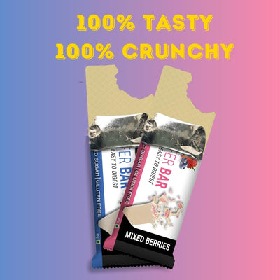 Snactivate Protein Wafer Bars Combo–Cookies & Creme and Mixed Berries (Pack of 12),10g Protein, 10g Fiber, Sugarfree, Gluten Free, Whey Protein, Keto Friendly, Energy Packed, Tasty & Crunchy in every bite, 12*40 gms