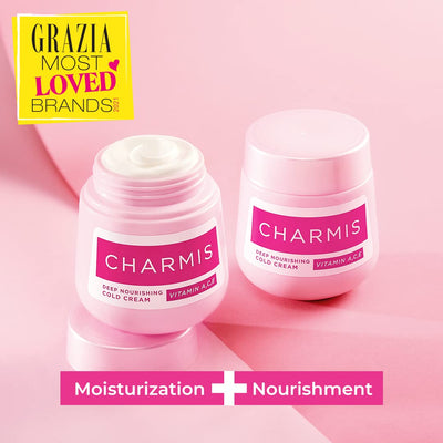4x Charmis Deep Nourishing Cold Cream, Face Cream With Vitamin C, A and E, 200ml each - Pack of 4