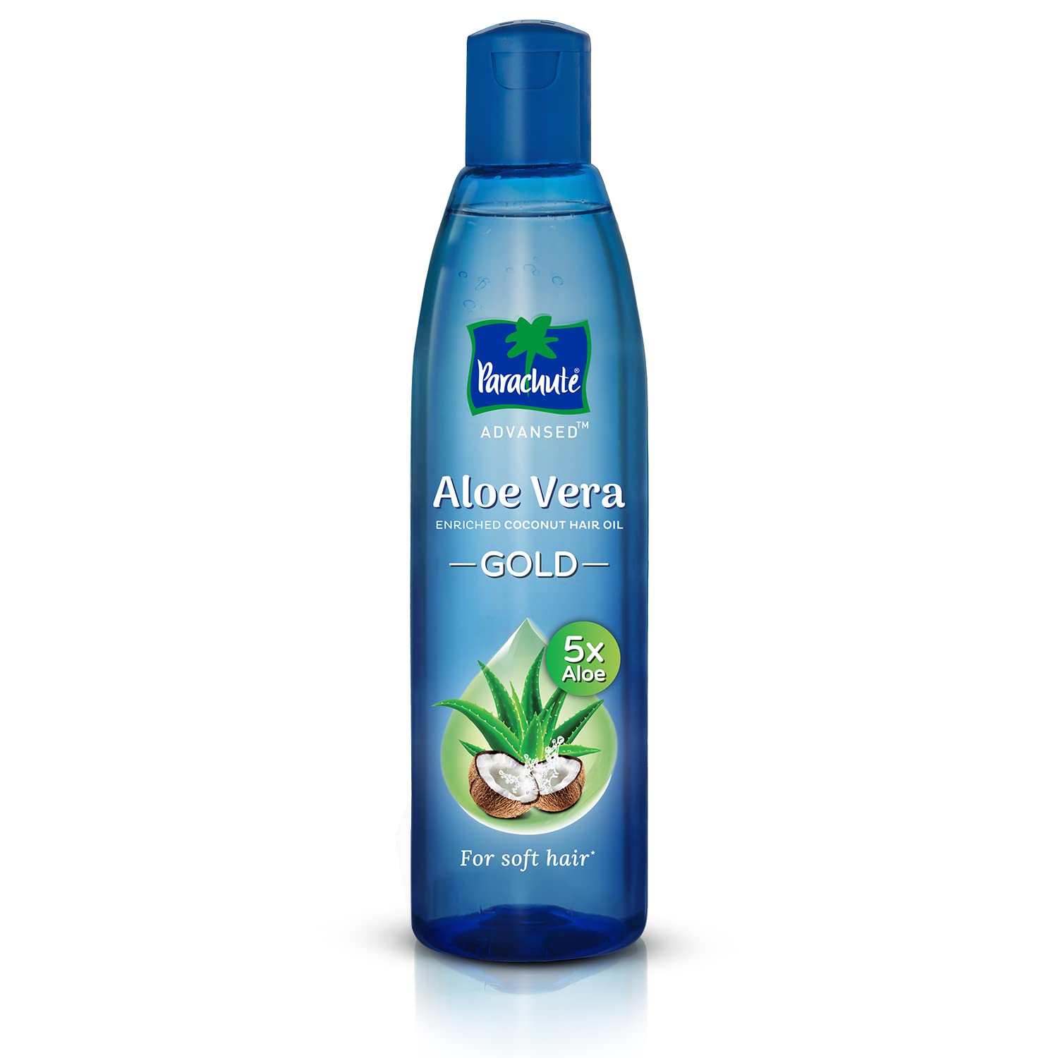 2x Parachute Advansed Aloe Vera Enriched Coconut Hair Oil Gold - Pack of 2 (400ml each)