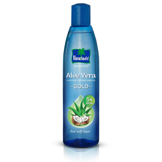 2x Parachute Advansed Aloe Vera Enriched Coconut Hair Oil Gold - Pack of 2 (400ml each)