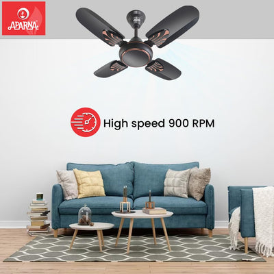 Aparna Mist 600 mm (24 inch) High-Speed Ceiling Fan (Smoke Brown)