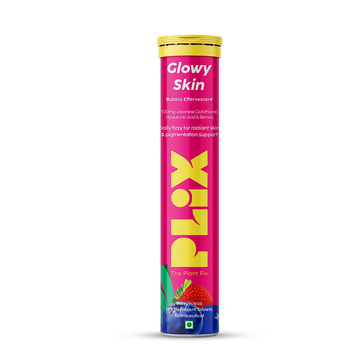 PLIX - THE PLANT FIX Glutathione Skin Glow 15 , Strawberry flavour