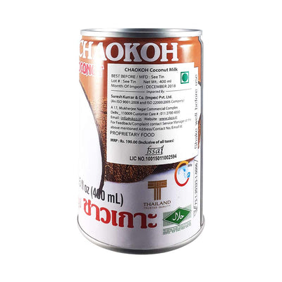 Chaokoh Coconut Milk, 400ml, Pack of 2