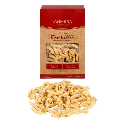 Anmara Artisanal Pasta, Organic Torchietti, Hard Durum Wheat, 500 g