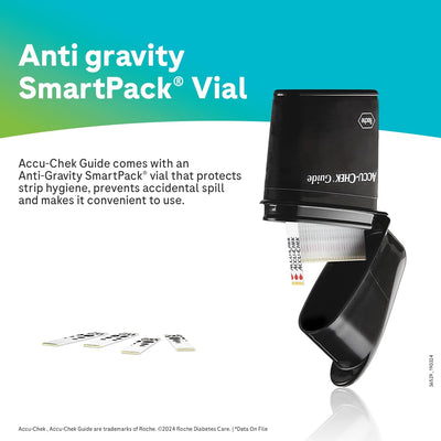 Accu-Chek Guide Blood Glucose Glucometer (with Bluetooth) Kit with Vial of 10 Strips, 10 Lancets and a Lancing Device FREE for Accurate Blood Sugar Testing