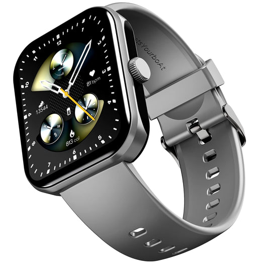boAt Ultima Call Max Smart Watch with 2" Big HD Display, Advanced BT Calling, 100+ Sports Modes, 10 Days Battery Life, Multiple Watch Faces, IP68, HR & SpO2, Sedentary Alerts(Cool Grey)