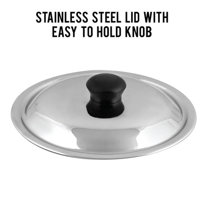 CELLO Black Platina Non-Stick Deep Appachatty with Lid 20 cm | Scratch Resistant | Gas Stovetop Compatible | Comfortable Grip | Black