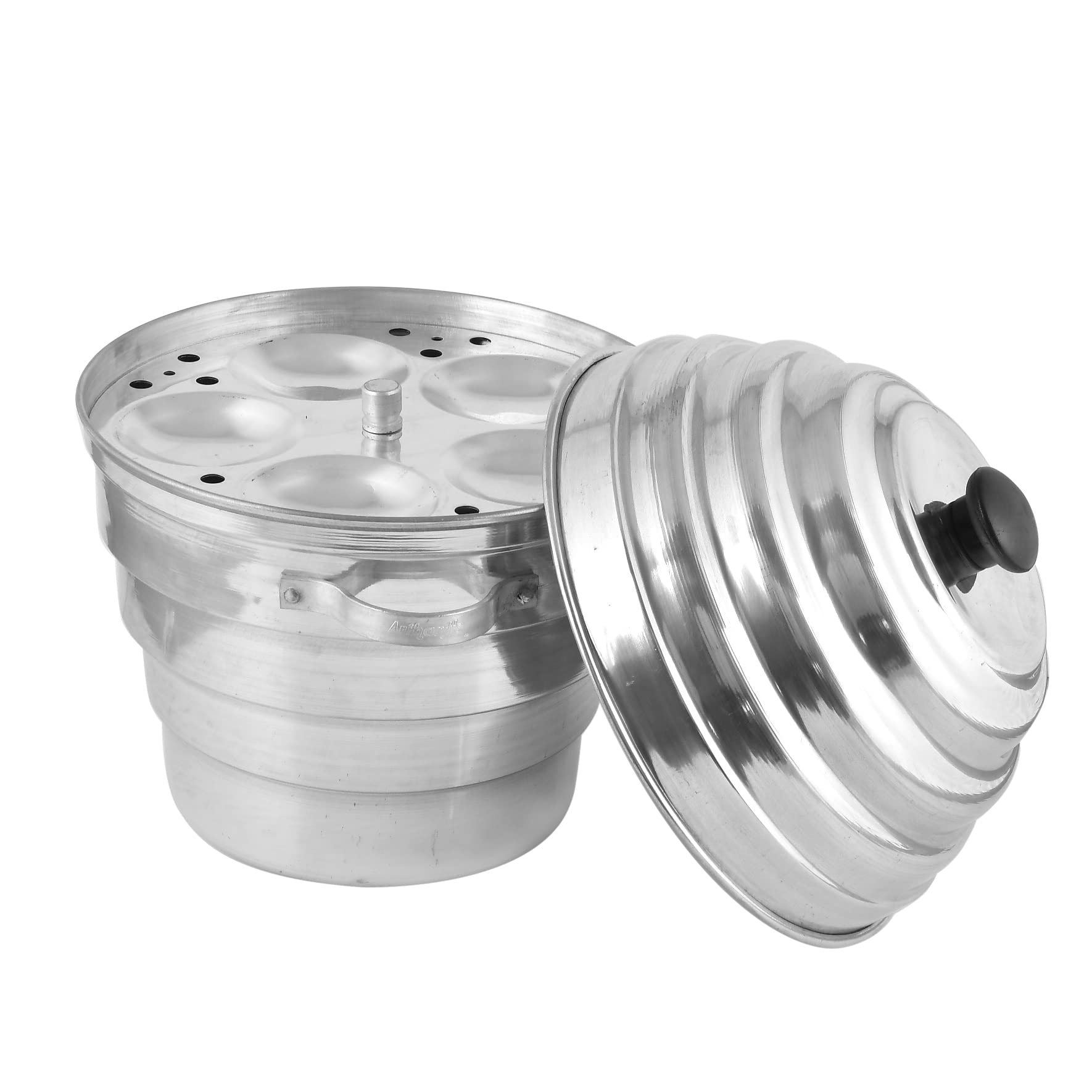 Arihant's (16 Idlis) Aluminium Idli-Dhokla Maker(1 Pot, 1 Lid, 4 Idli Plates, 2 Dhokla Plates) - Idli Cooker | Idli/Dhokla/Momos Maker Is Made Of High Quality Aluminium.