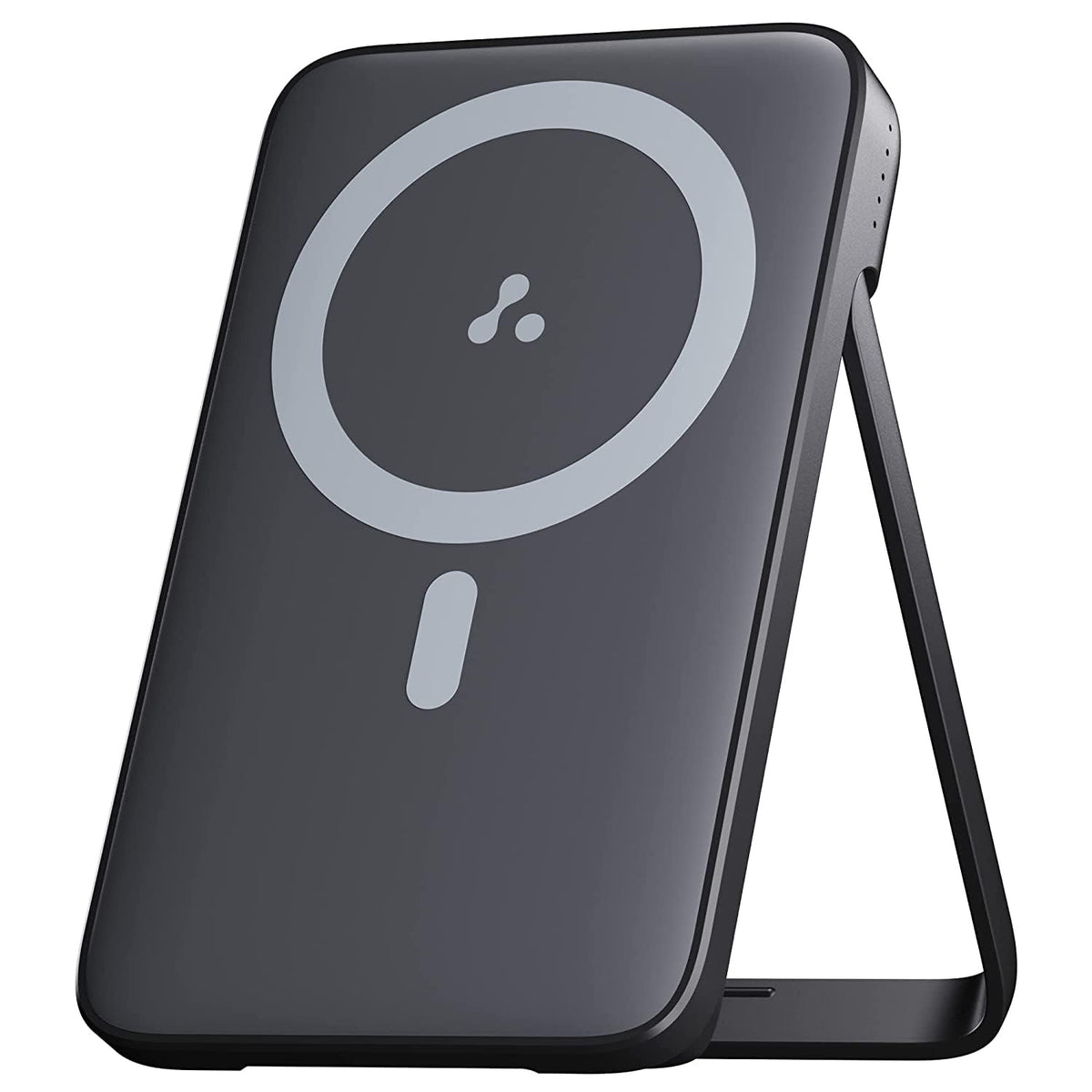 Ambrane 10000mAh Magnetic Wireless Power Bank for iPhone 12 & Above, 22.5W Wired + 15W Wireless Charging, Mobile Stand, Type C PD (Input & Output), Li-Polymer (Aerosync PB 10, Black)