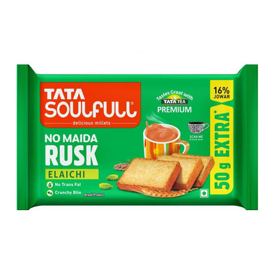 Tata Soulfull No Maida Rusk, Elaichi, 250g + 50g Free