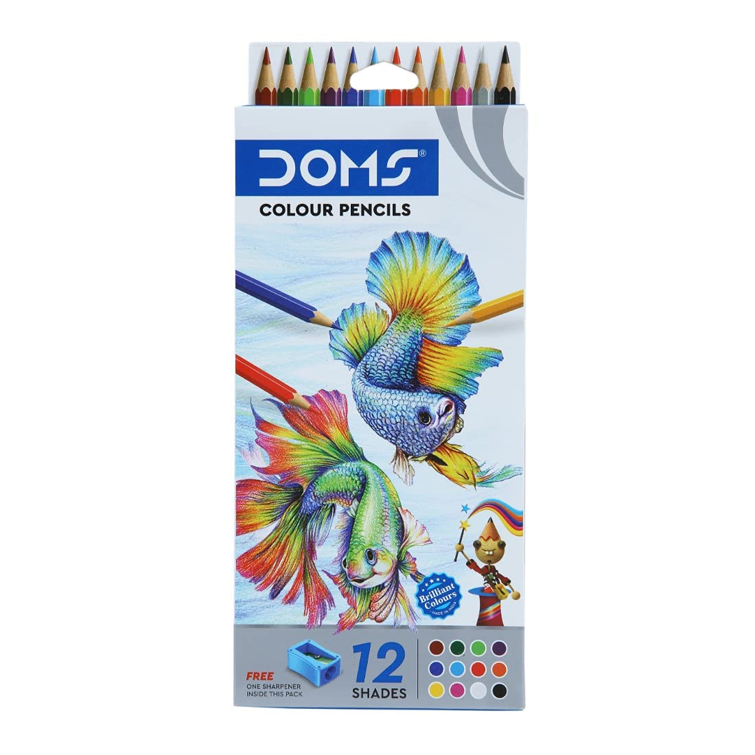 Doms Fsc 12 Shades Round Shaped Color Pencils