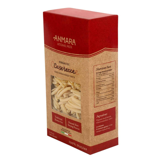 Anmara Artisanal Pasta, Organic Caserecce, Hard Durum Wheat, 500 g