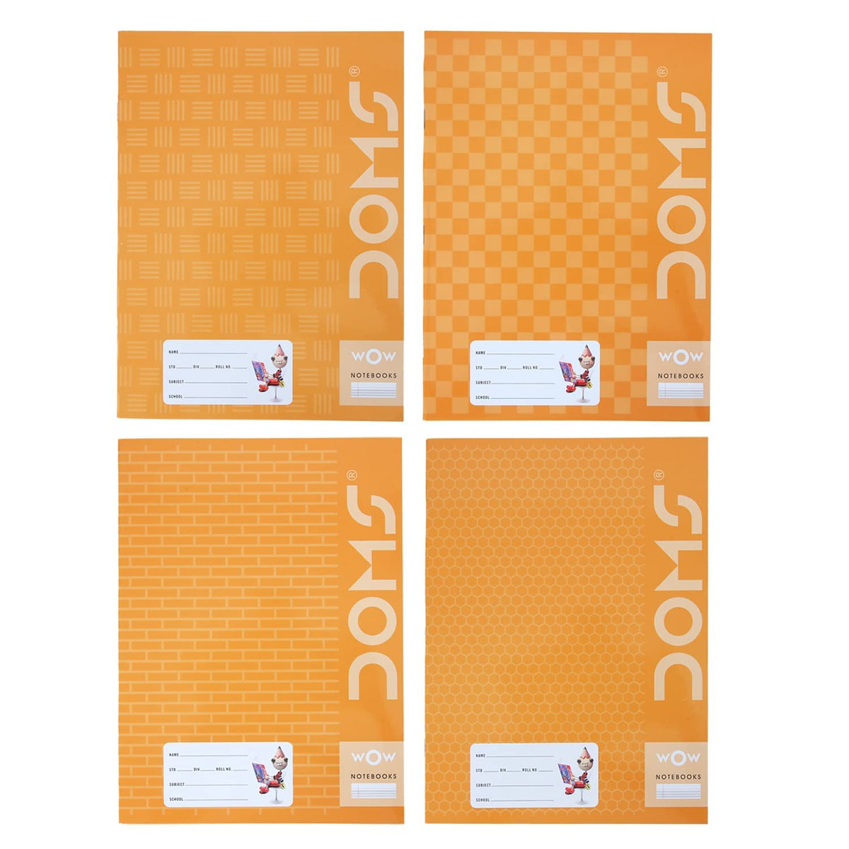 Doms Brown Cover Notebook - A5 - Double Line