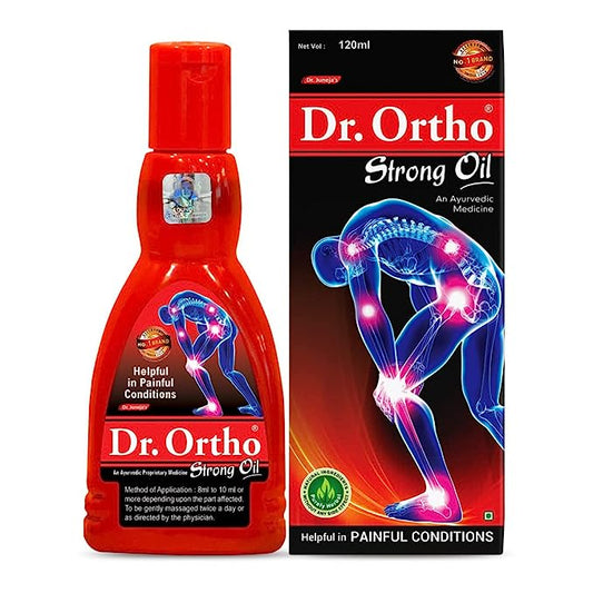 Dr.Ortho Ayurvedic Strong Oil 120ml - for Joints Pain, Knee Pain, Neck Pain, Back Pain, Shoulder Pain