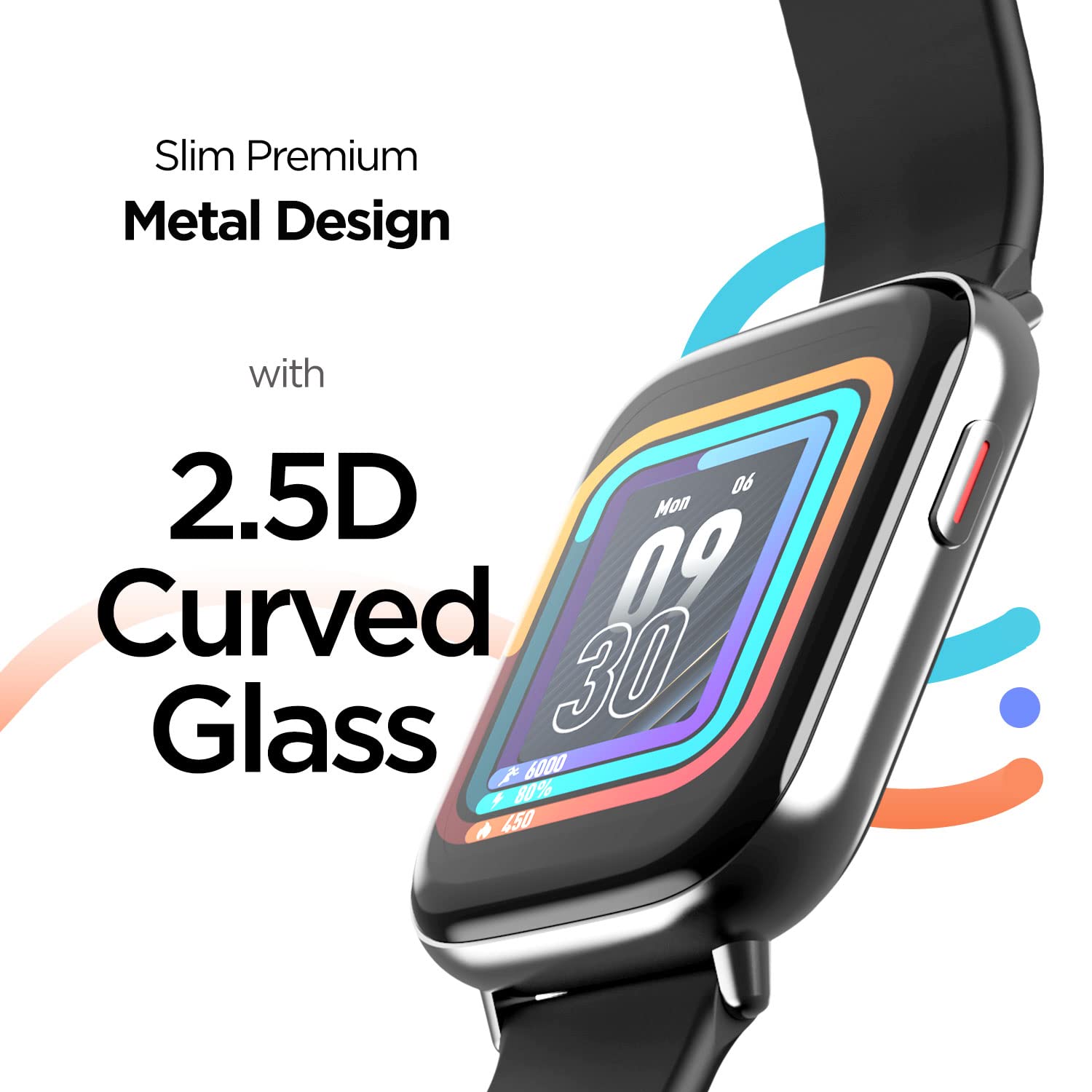 boAt Matrix Smart Watch with 1.65” AMOLED Display, Always On Mode, Slim Premium Design, Heart Rate & SpO2 Monitoring, Health Ecosystem & Multiple Sports Modes, 3ATM & 7 Days Battery Life(Pitch Black)
