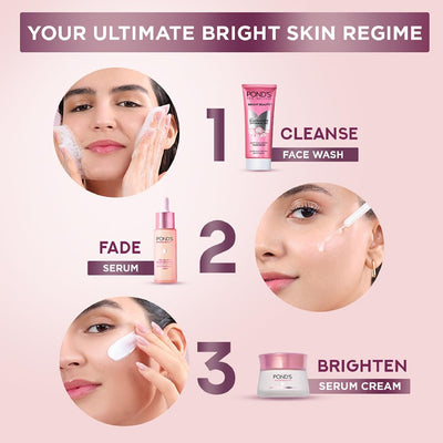 4x POND's Bright Beauty Anti-Dullness & Brightening Facewash With Niacinamide | For Glass-Skin Like Shine And With 4X Visibly Brighter Skin, 100Gm each - Pack of 4