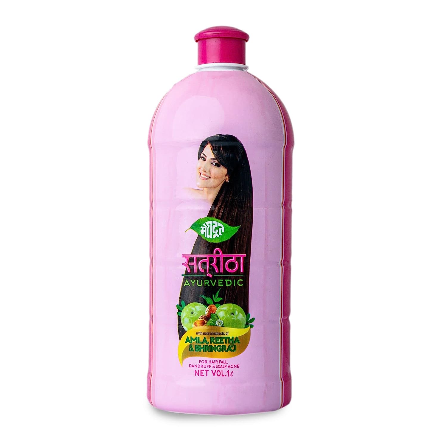 Meghdoot Ayurvedic Satreetha Shampoo with extracts of Amla, Reetha and Bhringraj - 1L (1000ml)