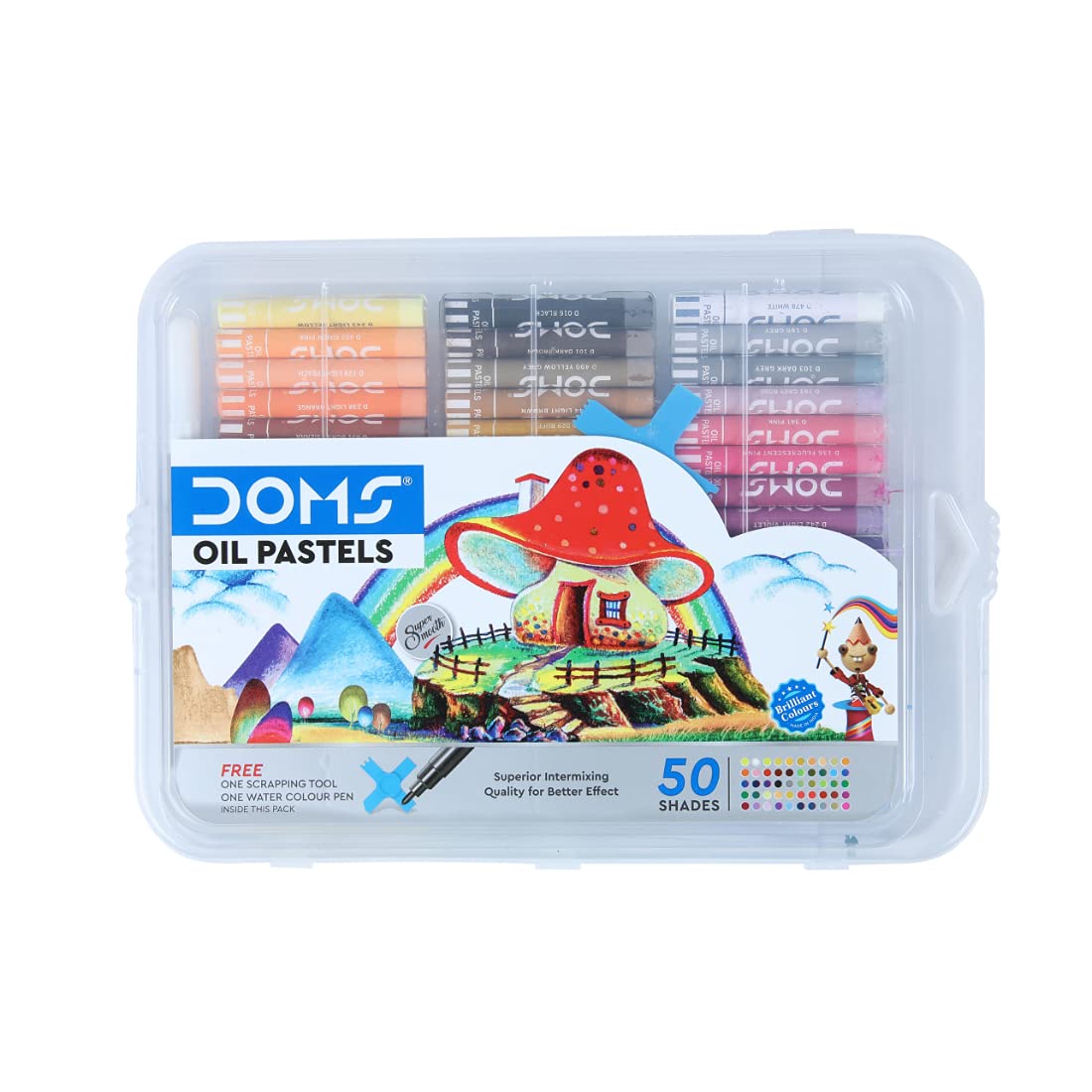 Doms Oil Pastel 50 Shades Plastic Pack